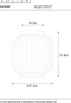 Plafondlampen|Plafondlampen-Lucide Gosse Plafondlamp Wit