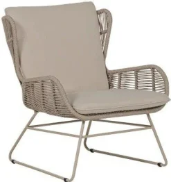 Tuinstoelen-WOOOD Grace Tuin Loungestoel Zand