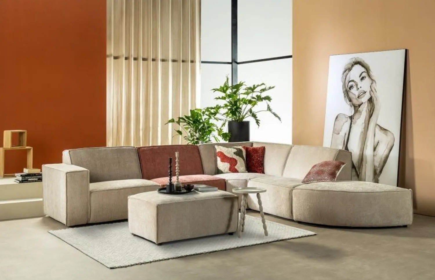 Elementenbanken-Feelings Wonen Granada Elementenbank Groen, Zwart, Grijs