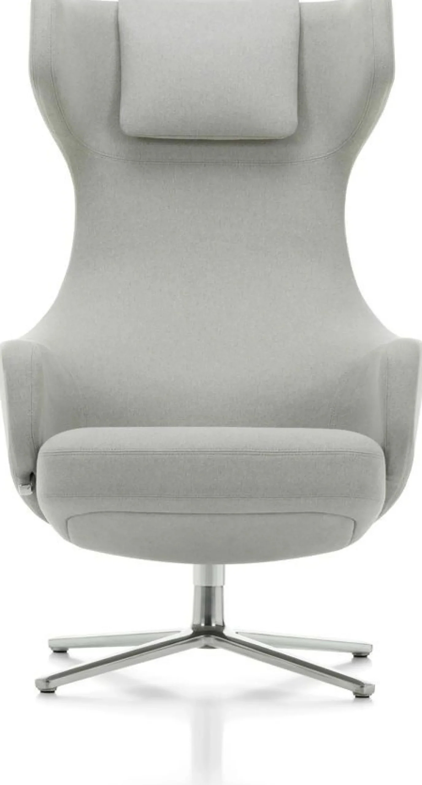 Leren Fauteuils|Design Fauteuils-Vitra Grand Repos Fauteuil Cement