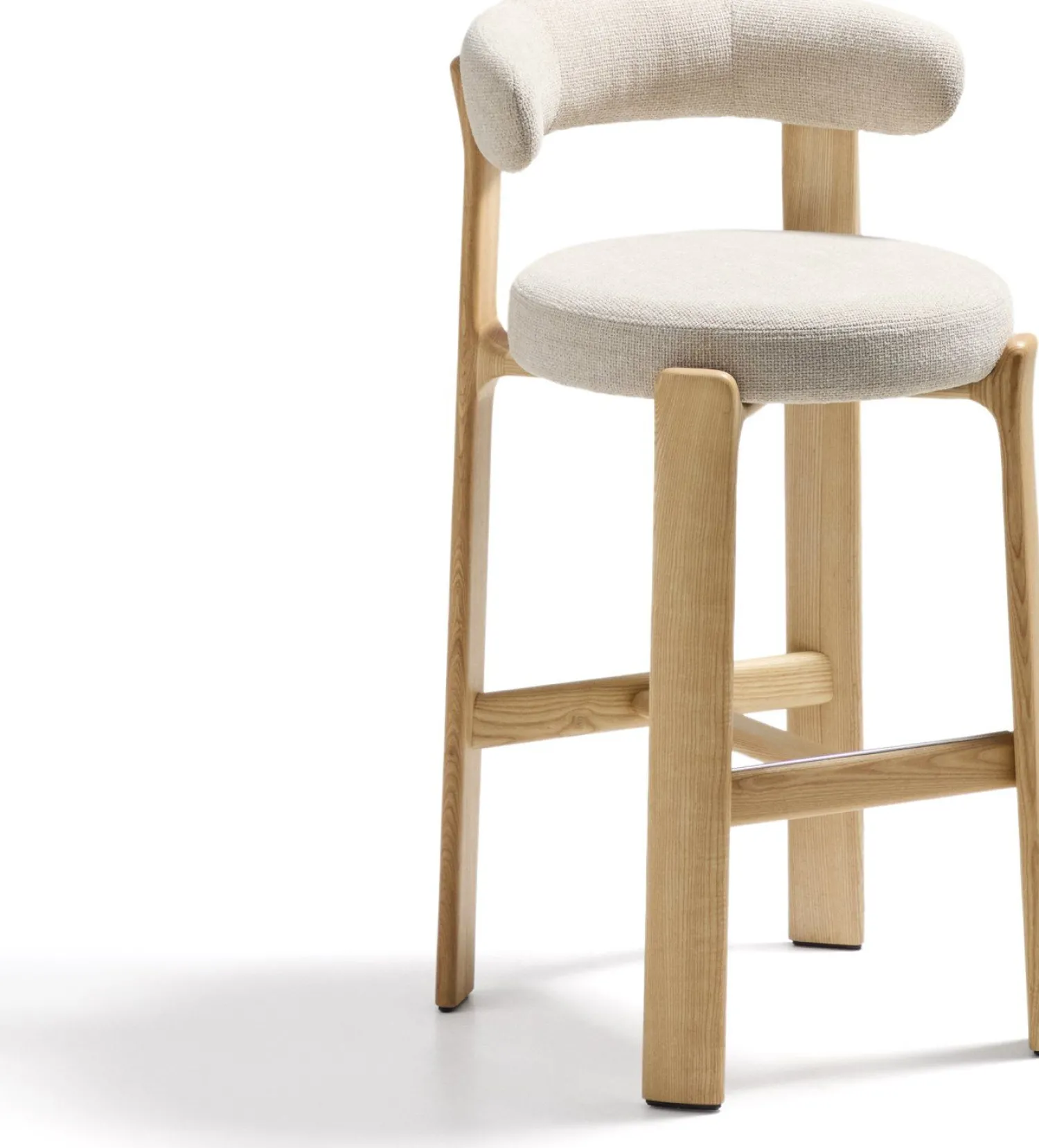 Stoffen Barkrukken-Kave Home Granite Hoog Barstoel Beige
