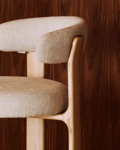 Stoffen Barkrukken-Kave Home Granite Hoog Barstoel Beige