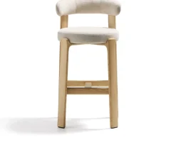 Stoffen Barkrukken-Kave Home Granite Hoog Barstoel Beige