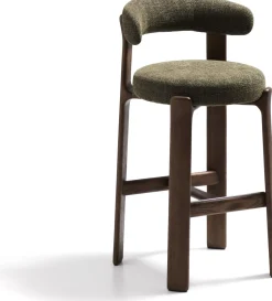 Stoffen Barkrukken-Kave Home Granite Hoog Barstoel Groen