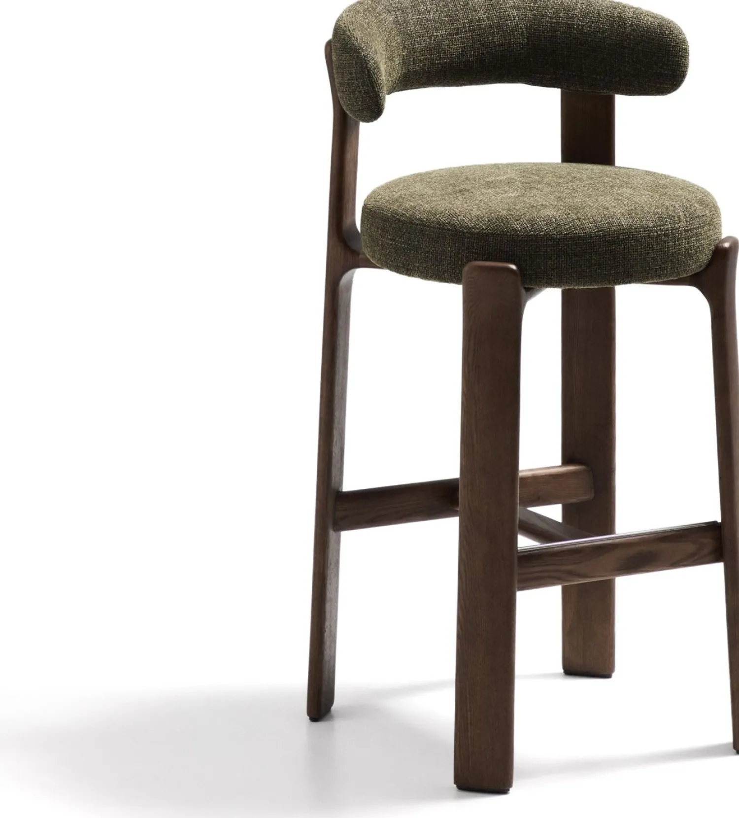 Stoffen Barkrukken-Kave Home Granite Hoog Barstoel Groen