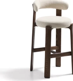 Stoffen Barkrukken-Kave Home Granite Hoog Barstoel Beige