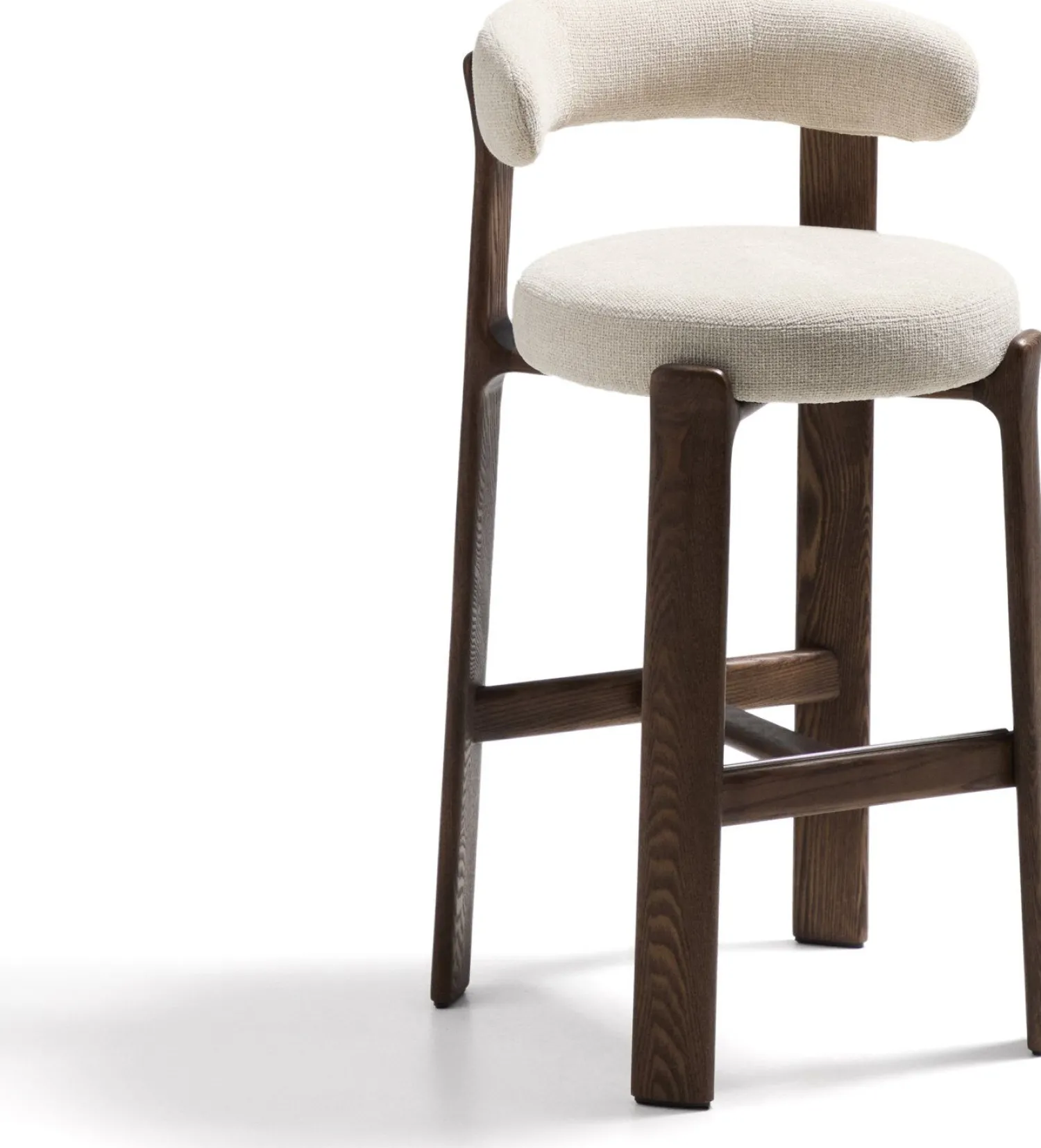 Stoffen Barkrukken-Kave Home Granite Hoog Barstoel Beige