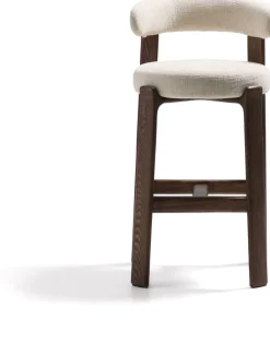 Stoffen Barkrukken-Kave Home Granite Hoog Barstoel Beige