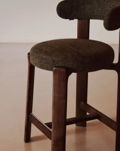 Stoffen Barkrukken-Kave Home Granite Laag Barstoel Groen