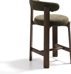 Stoffen Barkrukken-Kave Home Granite Laag Barstoel Groen