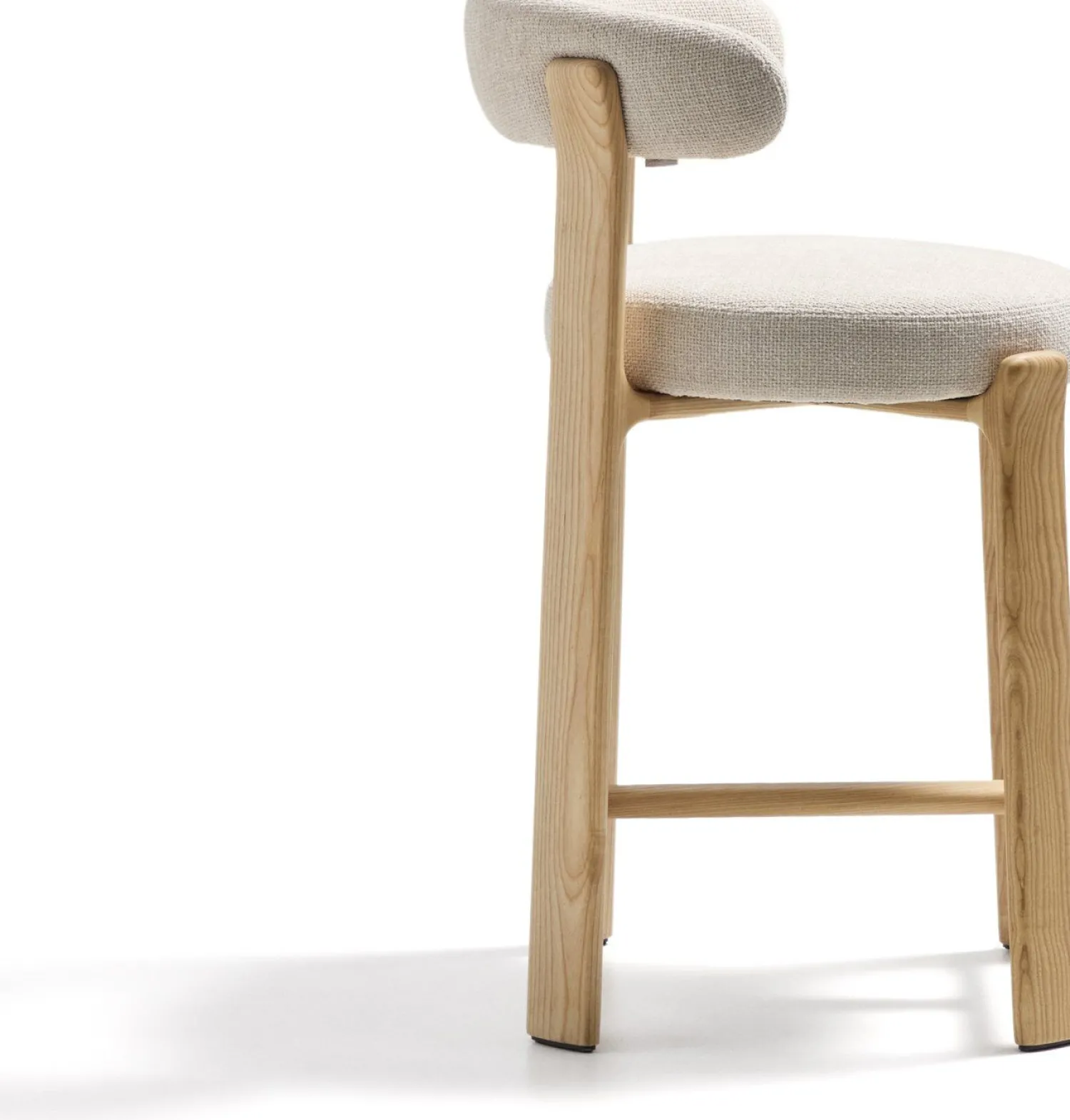 Stoffen Barkrukken-Kave Home Granite Laag Barstoel Beige