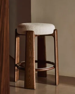 Poefjes & Krukjes-Kave Home Granite Lage Kruk Beige