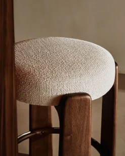 Poefjes & Krukjes-Kave Home Granite Lage Kruk Beige