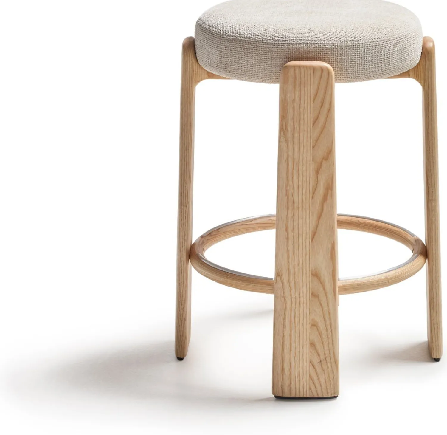 Poefjes & Krukjes-Kave Home Granite Lage Kruk Beige