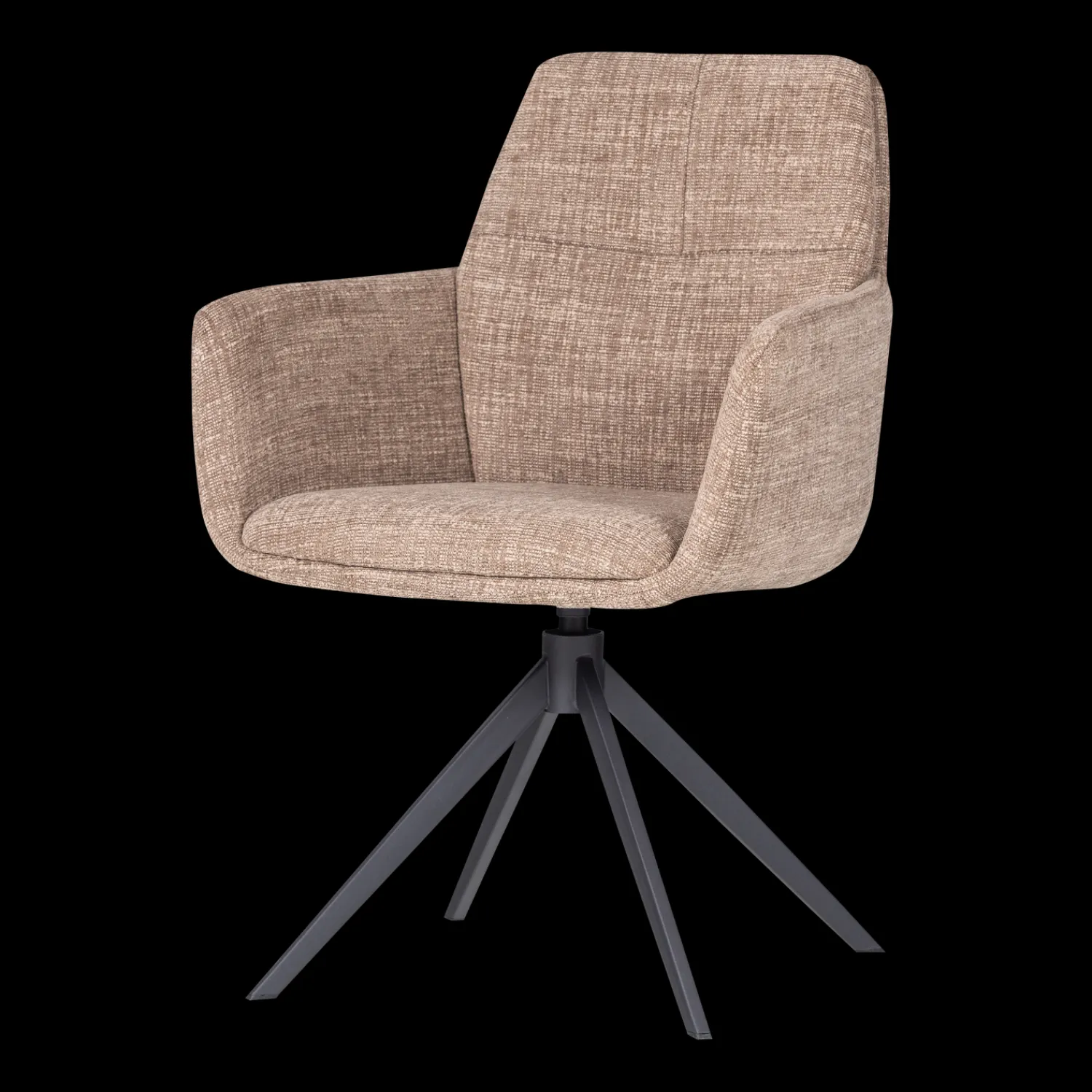 Eetkamerstoelen Met Armleuning-WOOOD Grant Eetkamerstoel Zand Melange