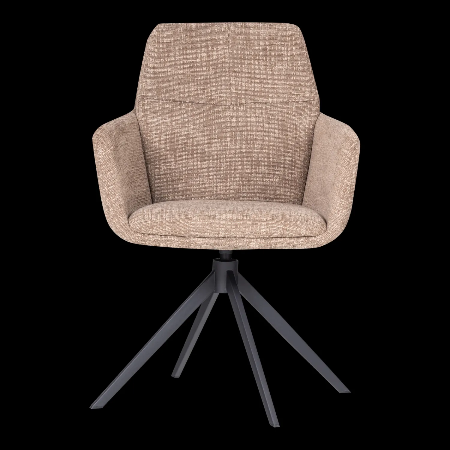 Eetkamerstoelen Met Armleuning-WOOOD Grant Eetkamerstoel Zand Melange