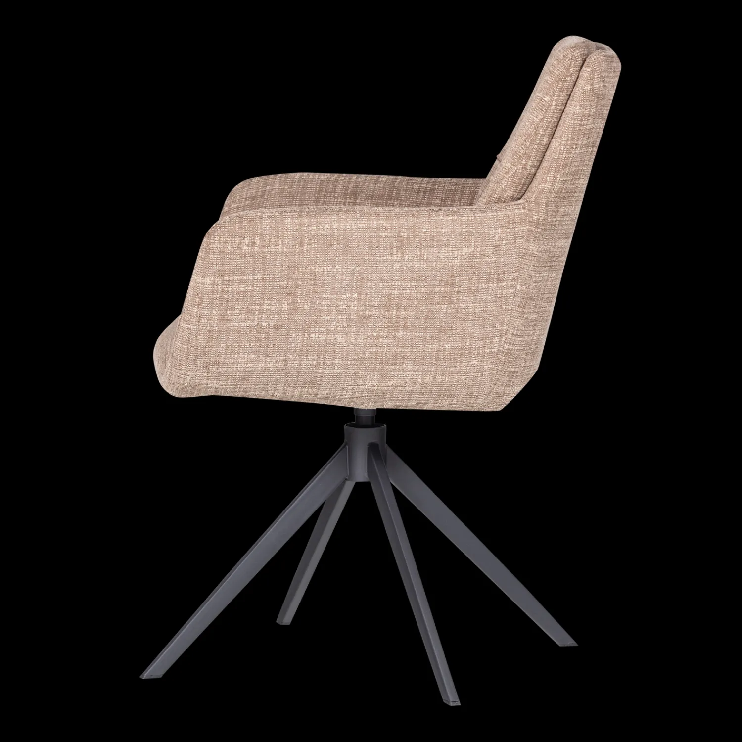Eetkamerstoelen Met Armleuning-WOOOD Grant Eetkamerstoel Zand Melange