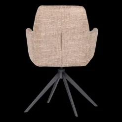 Eetkamerstoelen Met Armleuning-WOOOD Grant Eetkamerstoel Zand Melange