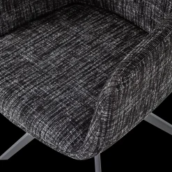 Eetkamerstoelen Met Armleuning-WOOOD Grant Eetkamerstoel Zwart Melange