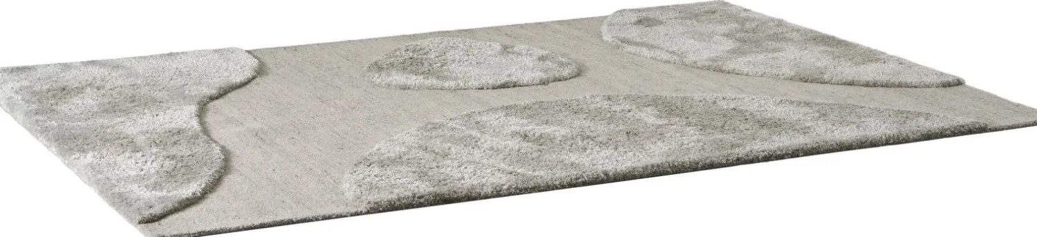 Vloerkleden|Wollen Vloerkleden-Montèl Graphics Vloerkleed Grey