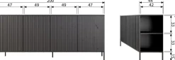 Dressoirs-WOOOD Gravure Dressoir Natural
