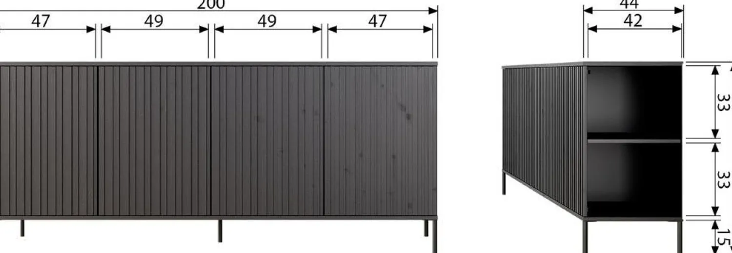 Dressoirs-WOOOD Gravure Dressoir Natural