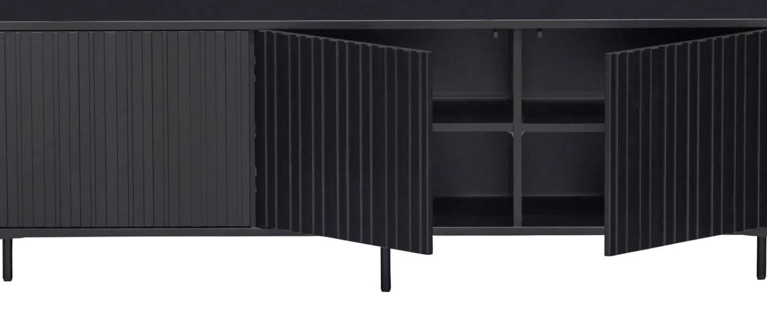 Tv-Meubels-WOOOD Gravure Medium Tv-meubel Black