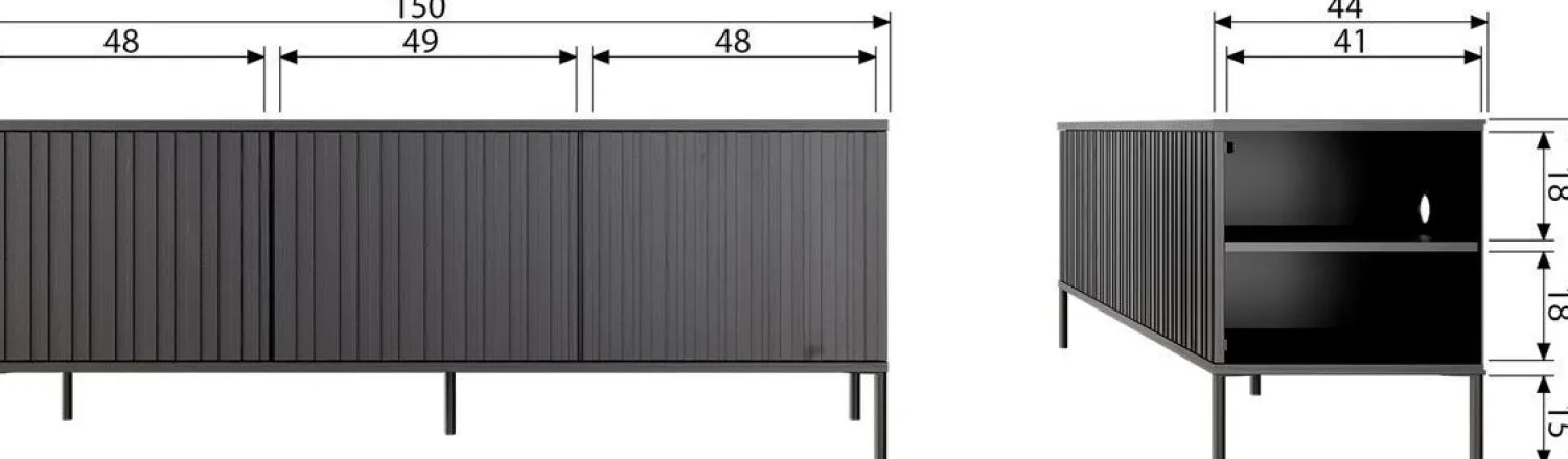 Tv-Meubels-WOOOD Gravure Medium Tv-meubel Natural