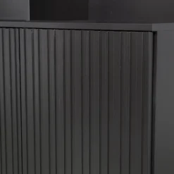 Vakkenkasten|Vakkenkasten-WOOOD Gravure Open Opbergkast Black
