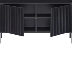 Tv-Meubels-WOOOD Gravure Small Tv-meubel Black