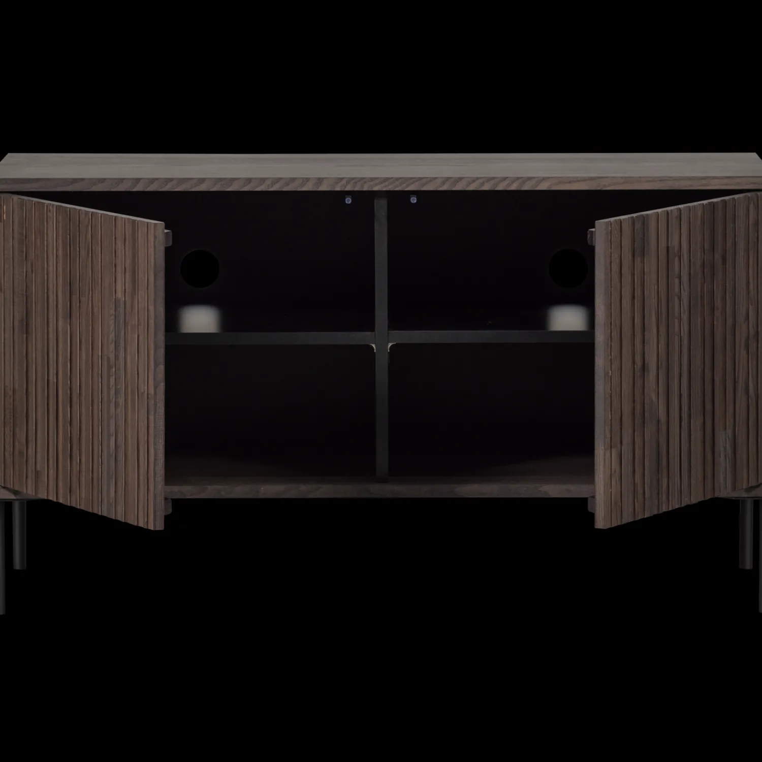 Tv-Meubels-WOOOD Gravure Small Tv-meubel Espresso