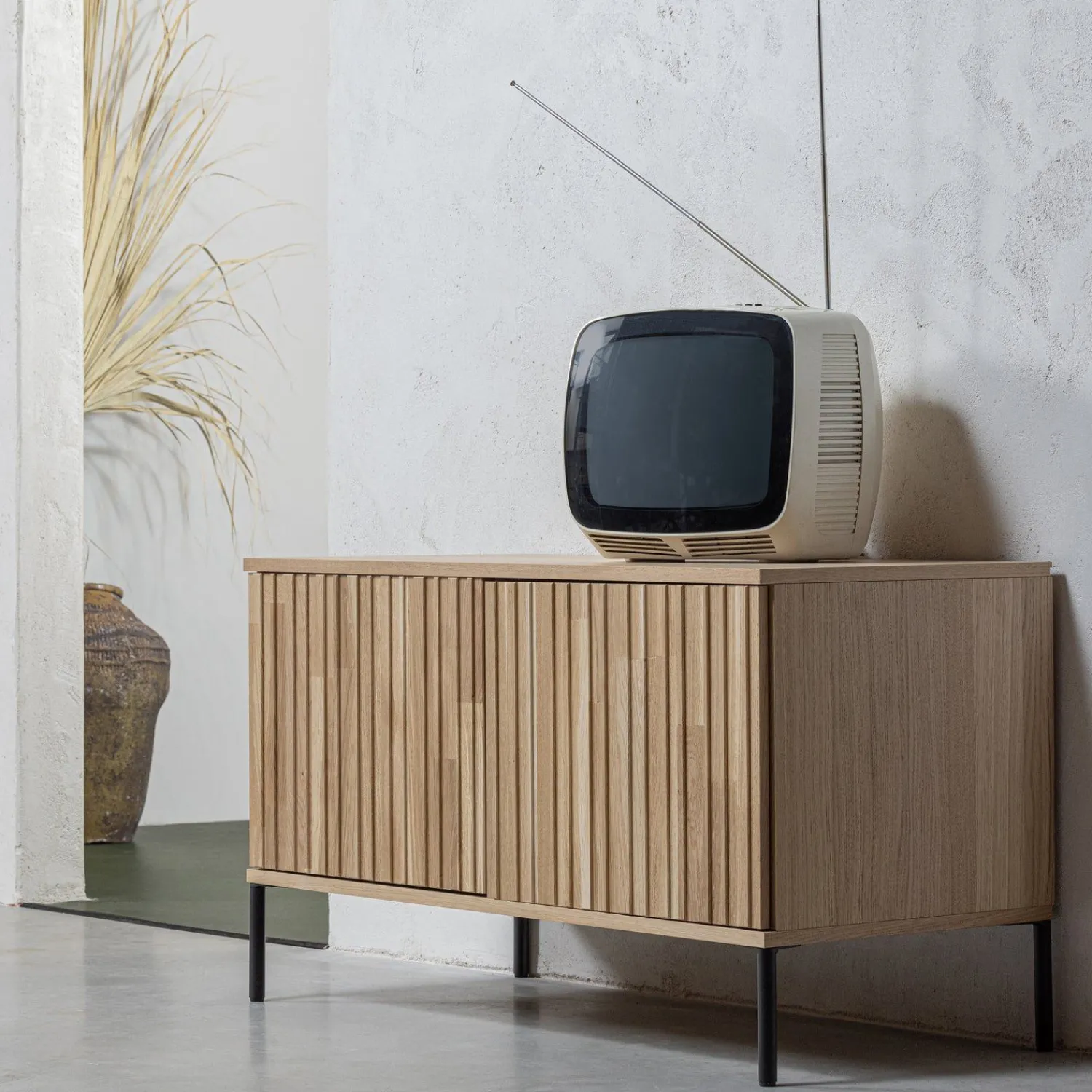 Tv-Meubels-WOOOD Gravure Small TV-meubel Natural