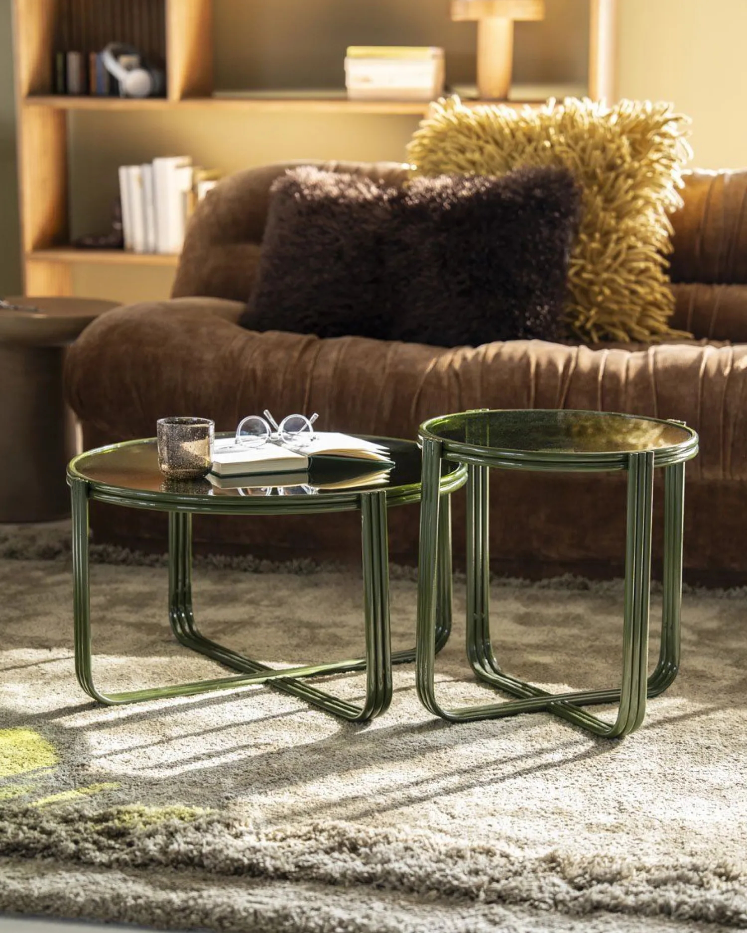 Glazen Bijzettafels-By Boo Groovy Bijzettafel Groen