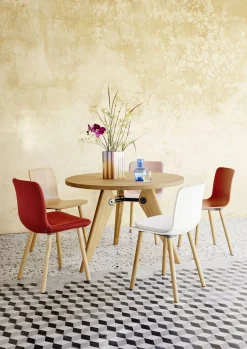 Houten Eettafels|Ronde Eettafels-Vitra Gueridon Eettafel Naturel