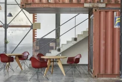 Houten Eettafels|Ronde Eettafels-Vitra Gueridon Eettafel Naturel