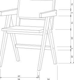 Eetkamerstoelen Met Armleuning-WOOOD Gunn Eetkamerstoel Black