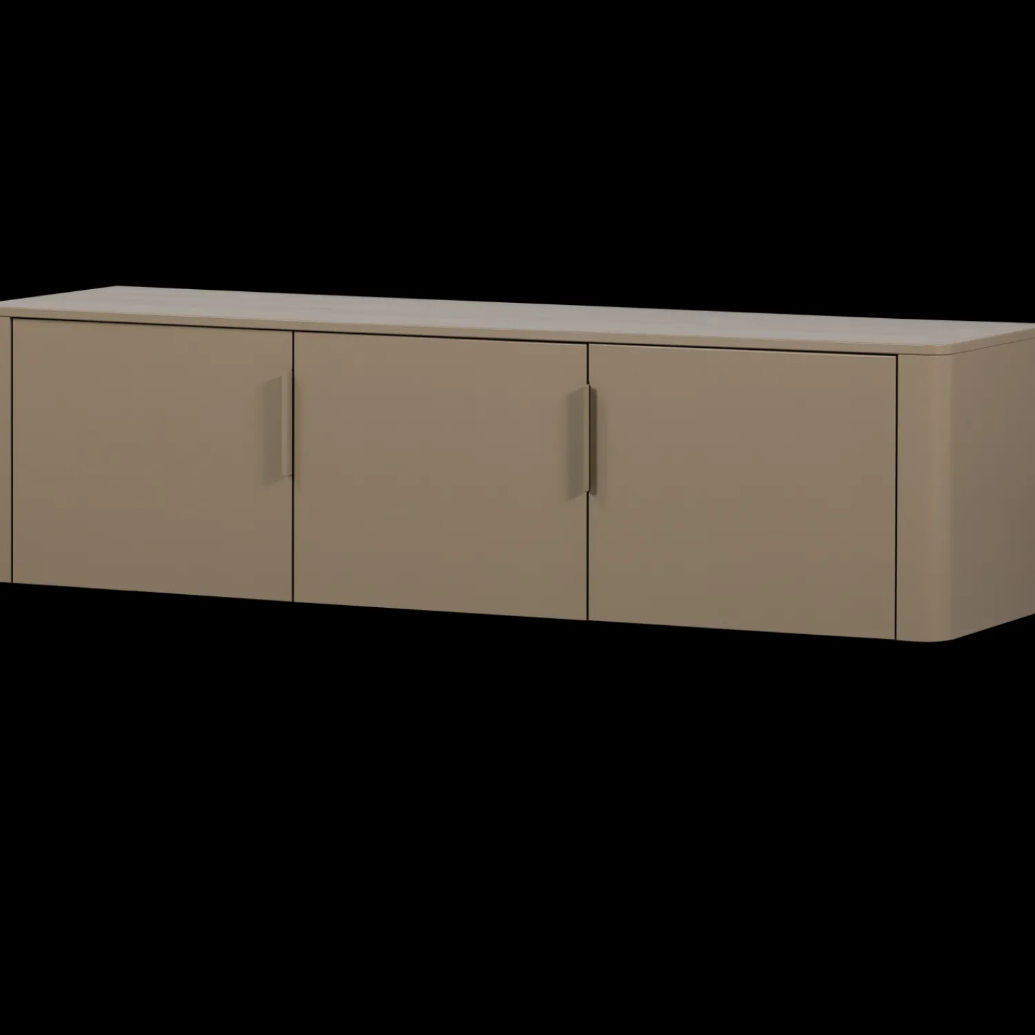 Tv-Meubels-WOOOD Gunnar 3-deurs Tv-meubel Mud