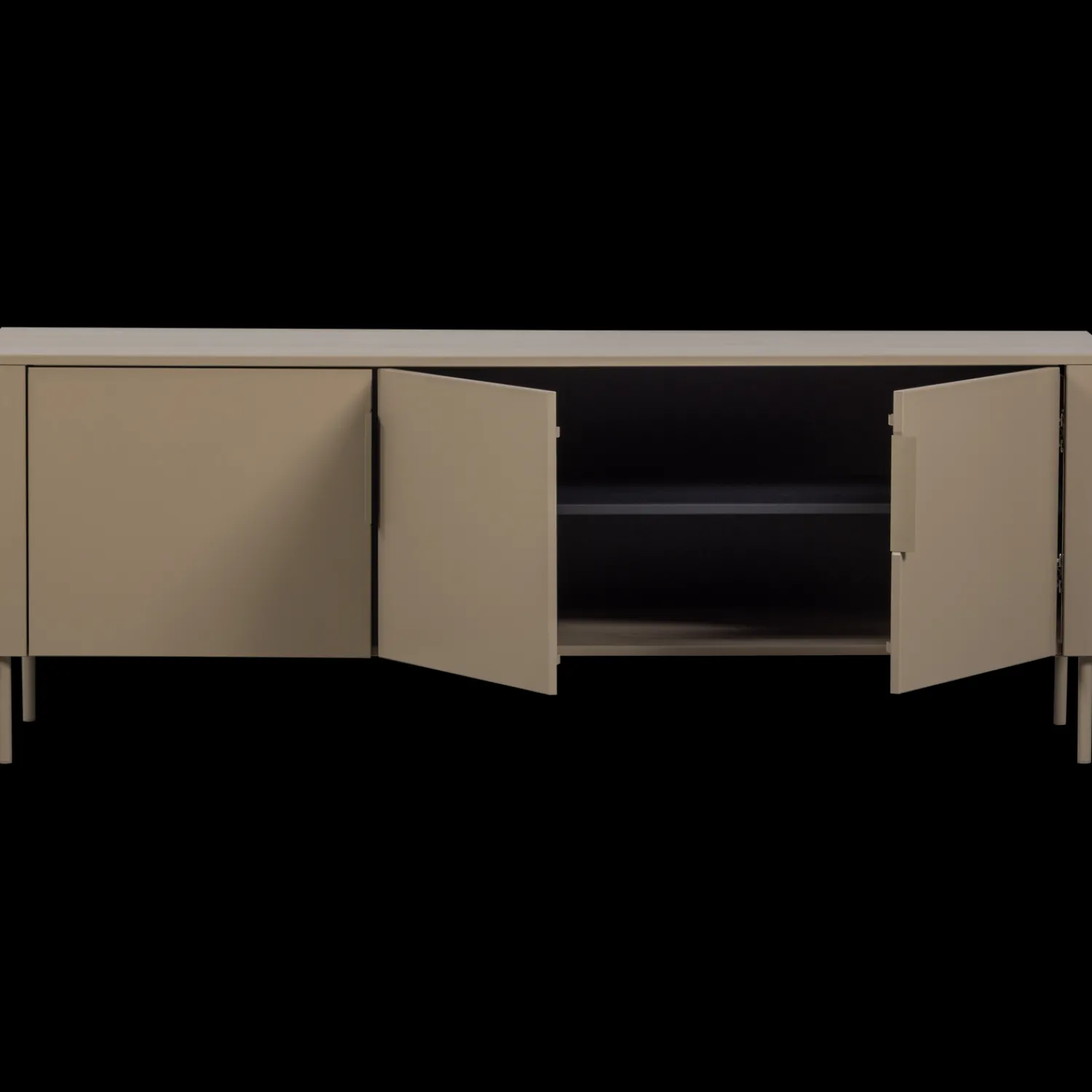 Tv-Meubels-WOOOD Gunnar 3-deurs Tv-meubel Mud