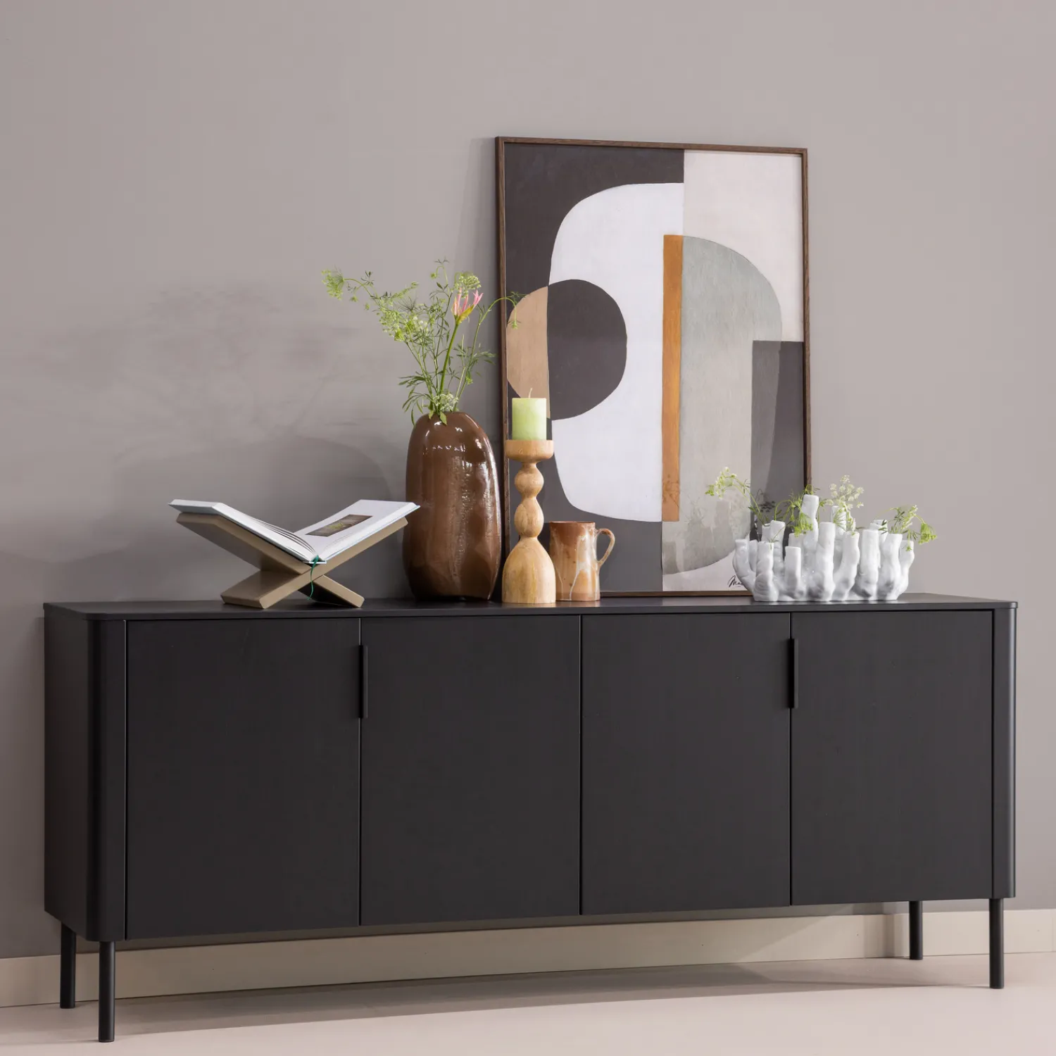Dressoirs-WOOOD Gunnar Dressoir Matzwart