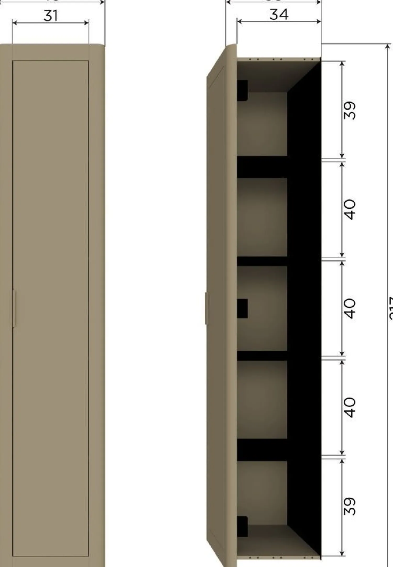 Opbergkasten|Opbergkasten-WOOOD Gunnar Hoge Opbergkast Matzwart