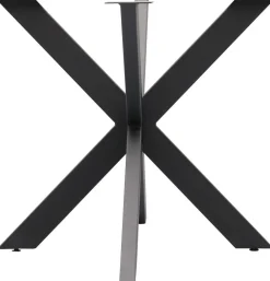 Houten Eettafels|Ronde Eettafels-Trendhopper Haiko Basic Eettafel Naturel, Zwart