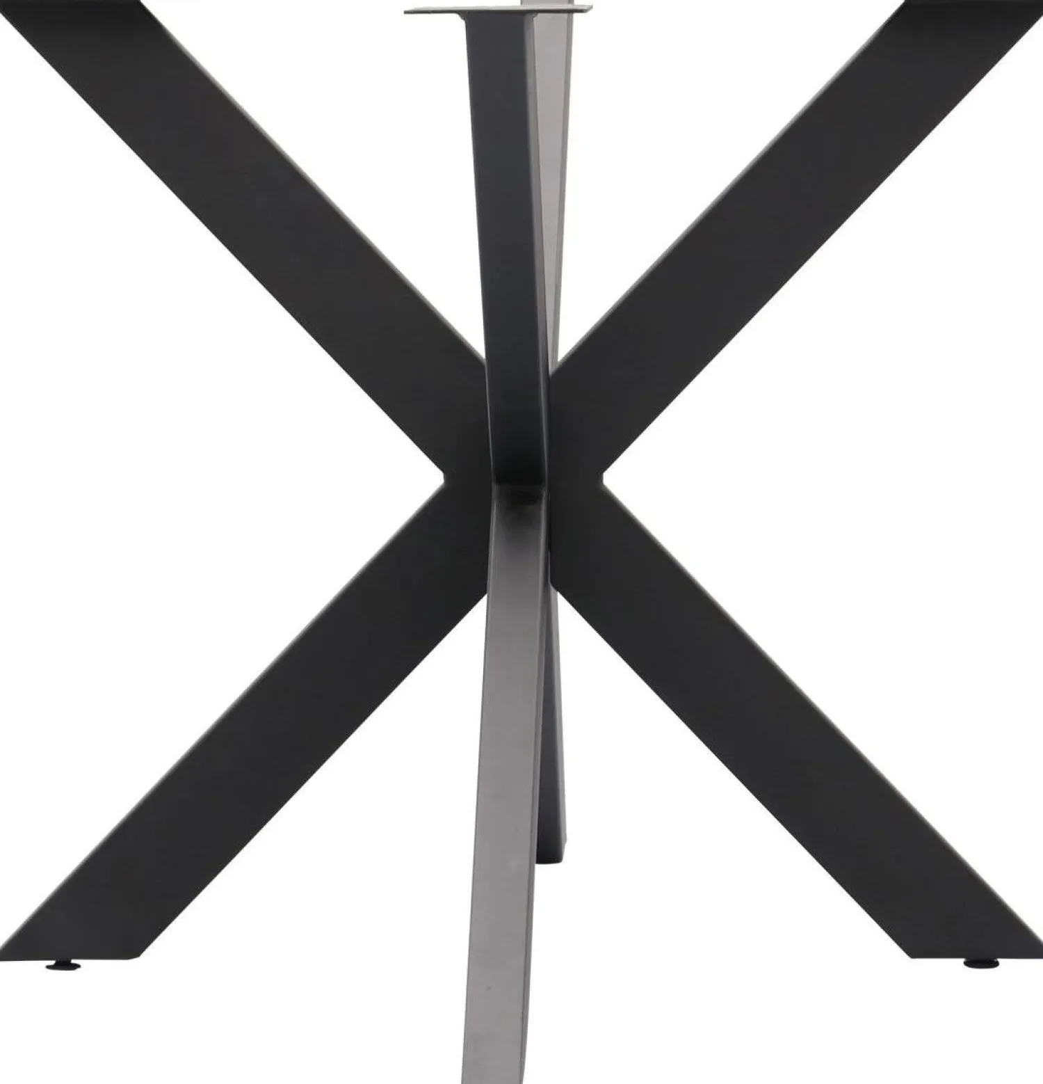 Houten Eettafels|Ronde Eettafels-Trendhopper Haiko Basic Eettafel Naturel, Zwart