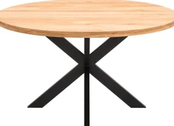 Houten Eettafels|Ronde Eettafels-Trendhopper Haiko Basic Eettafel Naturel, Zwart