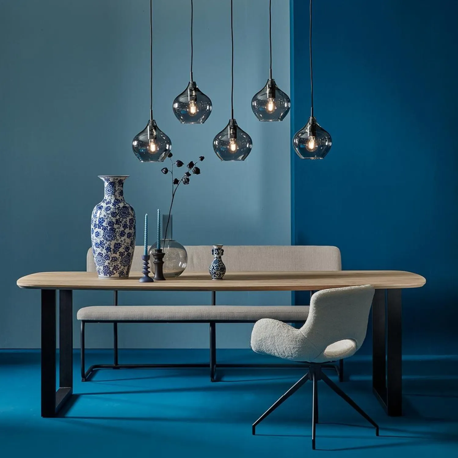 Houten Eettafels|Ovale Eettafels-Trendhopper Haiko Eettafel Elephant Grey