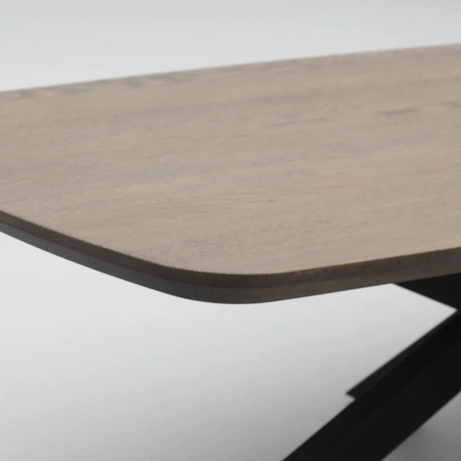 Houten Salontafels-Trendhopper Haiko New Oval Salontafel Deer Brown, Zwart