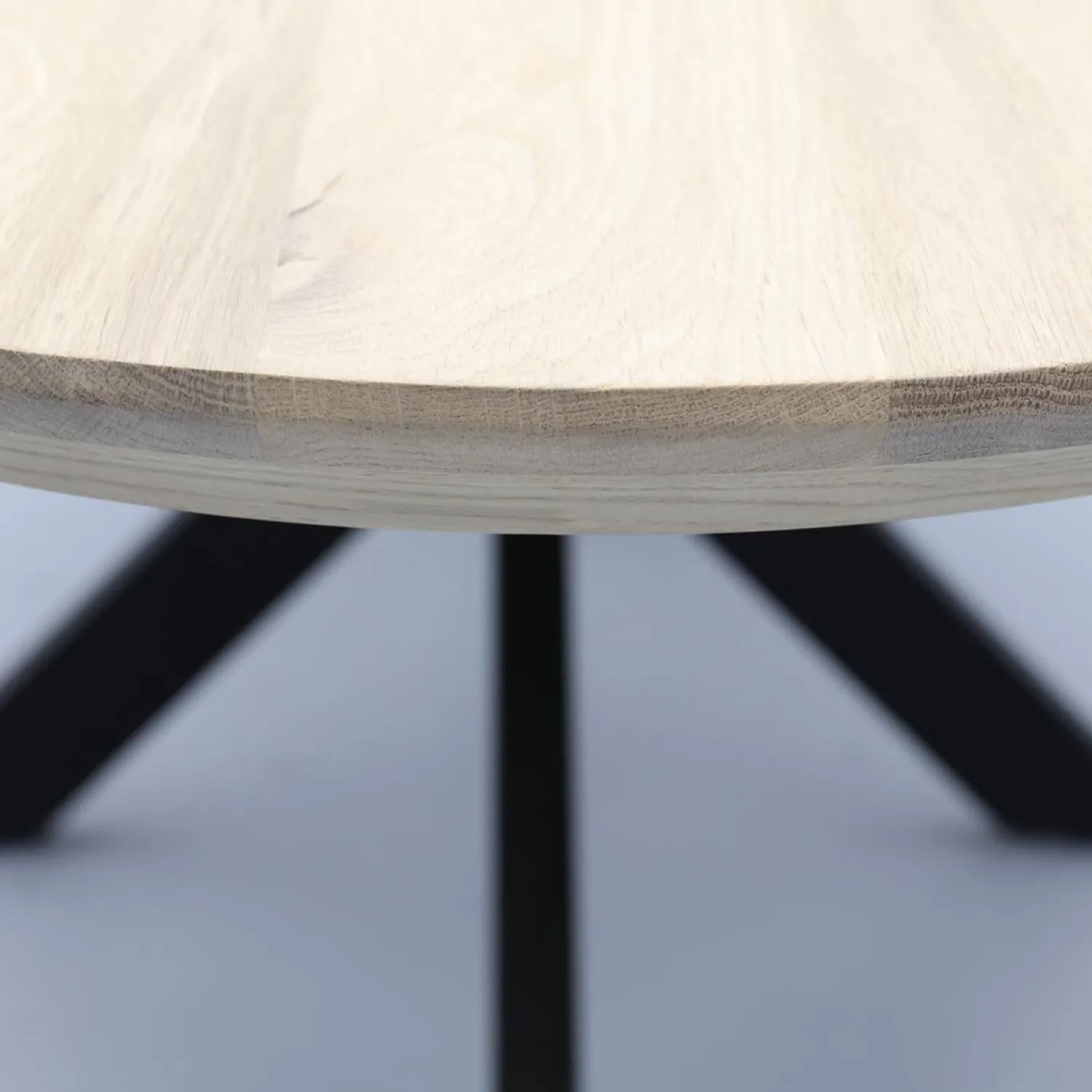 Houten Eettafels|Ovale Eettafels-Trendhopper Haiko Ovaal Eettafel Naturel, Zwart