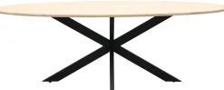 Houten Eettafels|Ovale Eettafels-Trendhopper Haiko Ovaal Eettafel Naturel, Zwart