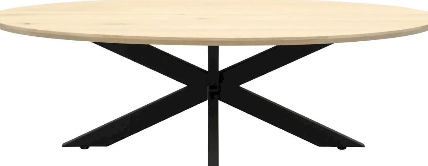 Houten Salontafels|Ovale Salontafels-Trendhopper Haiko Oval Salontafel Natural