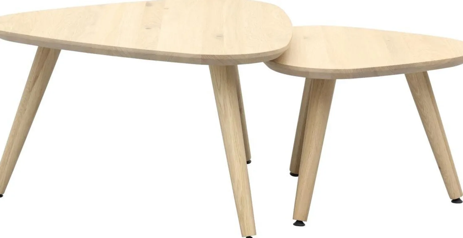Houten Salontafels-Trendhopper Haiko Triangle Salontafel Oak Basic
