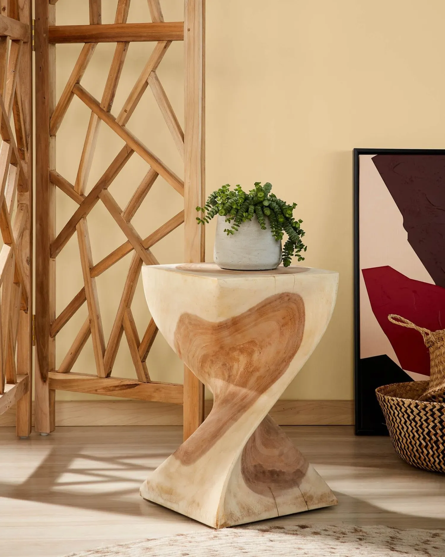 Houten Bijzettafels-Kave Home Hakon Bijzettafel Naturel